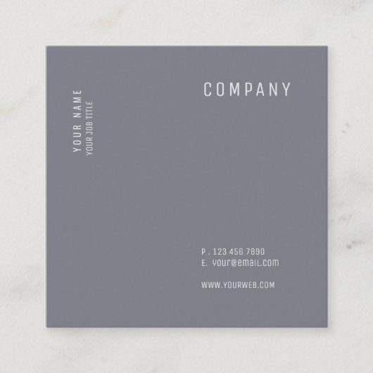 Cartes carrées souples modernes minimalistes (Devant)