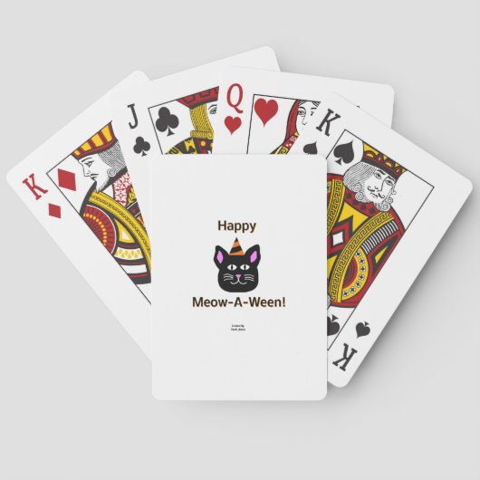 Cartes Carte de jeu Black Cat Meow-A-Ween (dos)