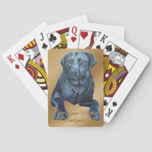 Cartes Carte de jeu Black Labrador personnalisée