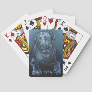 Cartes Carte de jeu Black Labrador personnalisée