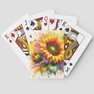 Cartes Carte de jeu classique - Tournesol jaune