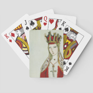 Cartes Carte de jeu de la reine médiévale