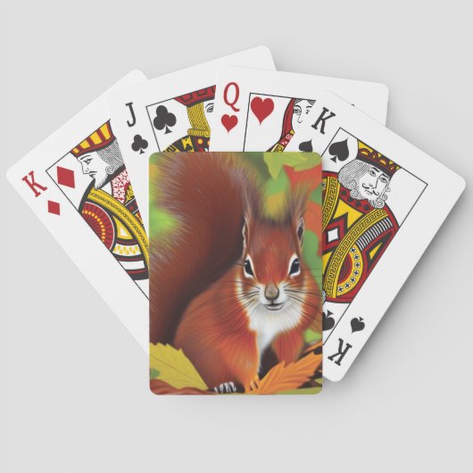 Cartes Carte de jeu de petit écureuil mignonne (dos)