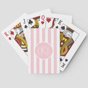 Cartes Carte de jeu de taille de poker en rose monogramme