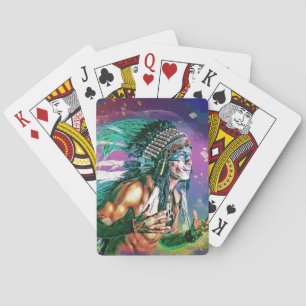 Cartes Carte de jeu en chef amérindien