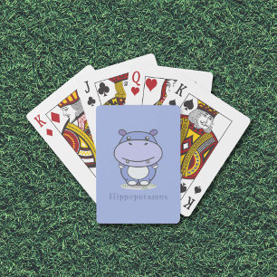 Cartes Carte de jeu hippo mignonne