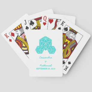 Cartes Carte de jeu Mariage Aqua D20 Dice