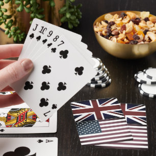 Cartes Carte de jeu personnalisée avec drapeau américain 