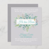 Cartes catholiques de PÂQUES Citation de versets r (Devant / Derrière)