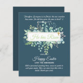 Cartes catholiques de PÂQUES Citation de versets r (Devant / Derrière)