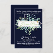 Cartes catholiques de PÂQUES Citation de versets r (Devant / Derrière)