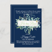 Cartes catholiques de PÂQUES Citation de versets r (Devant / Derrière)