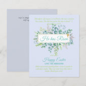 Cartes catholiques de PÂQUES Citation de versets r (Devant / Derrière)