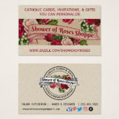 Cartes catholiques personnalisées Invitations Cade (Devant & derrière)