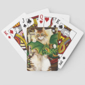 Cartes Chat de fantaisie de jeu Dragon vert dés (dos)