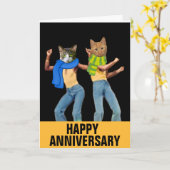 CARTES CHAT mariage ANNIVERSAIRE (Fleur jaune)