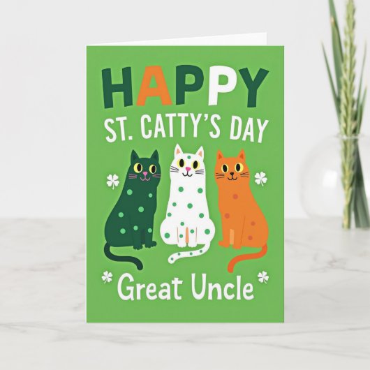 Cartes Chats à pois verts (Devant)