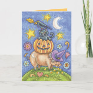 Cartes chats Halloween mignonnes