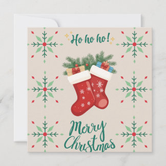 Cartes Chaussettes de Noël Cosy – Joyeuses Fêtes d