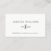 Cartes chics classiques de coiffeur (Dos)