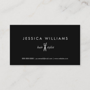 Cartes chics classiques de coiffeur