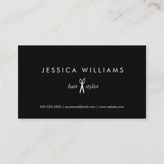 Cartes chics classiques de coiffeur (Devant)