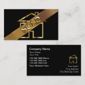 Cartes chiques d'entreprise immobilière (Devant / Derrière)