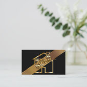 Cartes chiques d'entreprise immobilière (Debout devant)