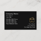 Cartes chiques d'entreprise immobilière (Dos)