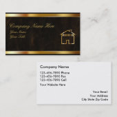 Cartes chiques d'entreprise immobilière (Devant / Derrière)