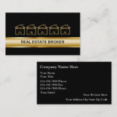 Cartes chiques d'entreprise immobilière (Devant / Derrière)