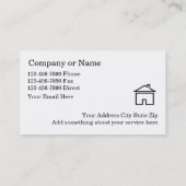 Cartes chiques d'entreprise immobilière (Dos)