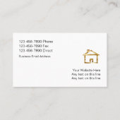 Cartes chiques d'entreprise immobilière de (Dos)