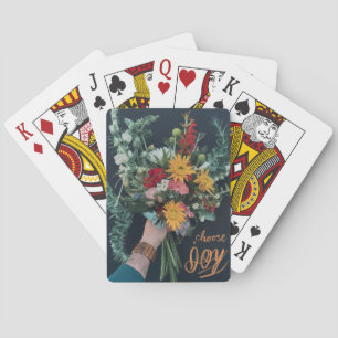 Cartes Choisissez Joy : Élégante carte de jeu florale