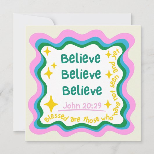 Cartes Chrétiennes Croire Vacances Encouragement (Devant)