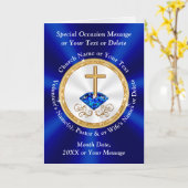 Cartes chrétiennes personnalisées pour les Pasteur (Fleur jaune)