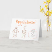 Cartes Citrouilles pour chats à écussons d'Hallowe (Fleur jaune)