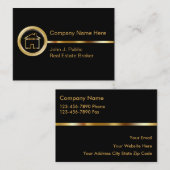 Cartes classieuses d'entreprise immobilière (Devant / Derrière)