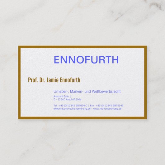 Cartes classiques d'avocat (Devant)
