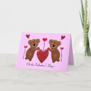 Cartes Coeurs Koala Valentine