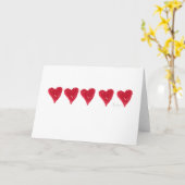 Cartes Cœurs Rouges (Fleur jaune)