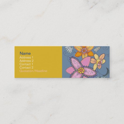 Cartes colorées de profil de jonquille (Devant)