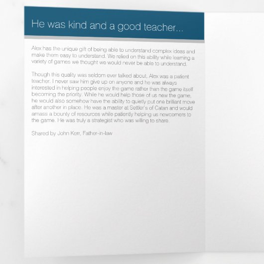 Cartes commémoratives (Intérieur en premier)