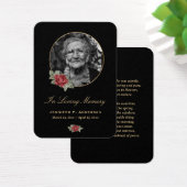 Cartes commémoratives Black Red Gold Floral (Bureau)