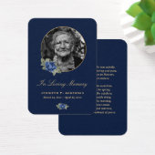 Cartes commémoratives Blue Gold Floral (Bureau)