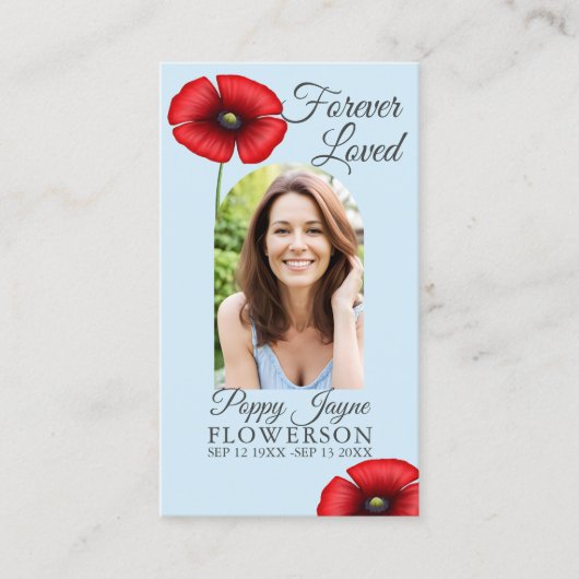 Cartes commémoratives de cérémonie des funérailles (Devant)