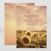 Cartes commémoratives des funérailles de tournesol (Devant / Derrière)