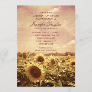 Cartes commémoratives des funérailles de tournesol
