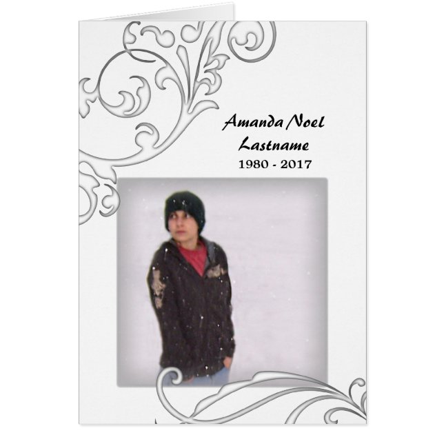 cartes commémoratives : floraison blanche (Devant)