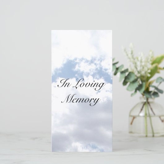 Cartes commémoratives "Nuages" (Debout devant)